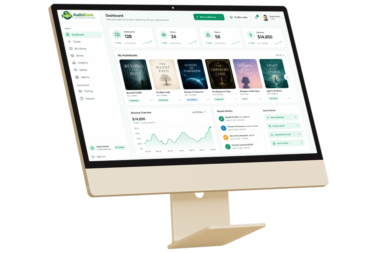 Take the full 30 days to experience AudioBank