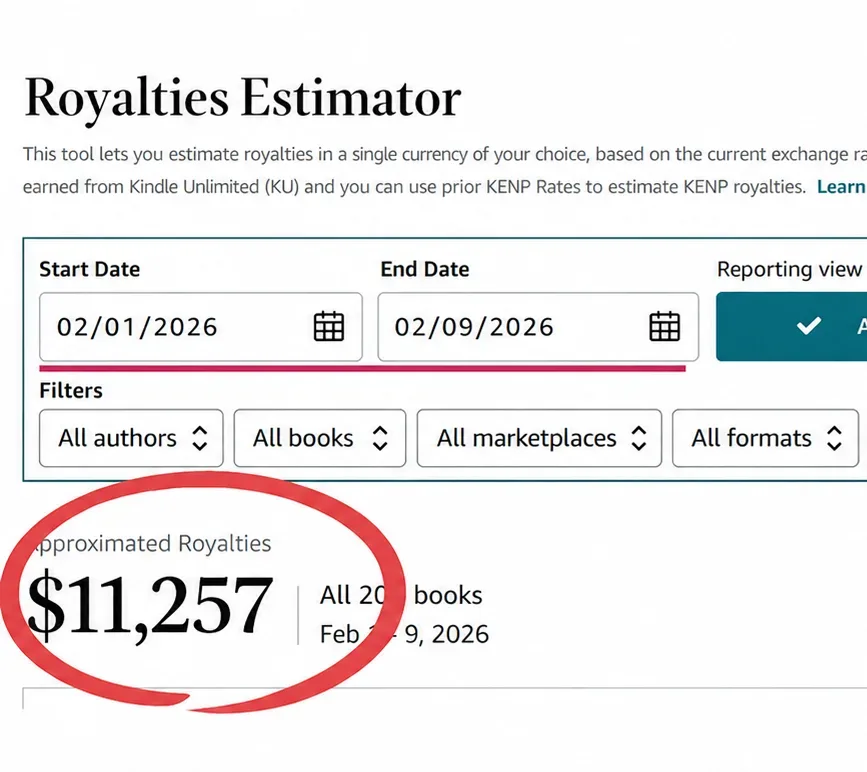 KDP Royalties Estimator — $11,257 in a single week