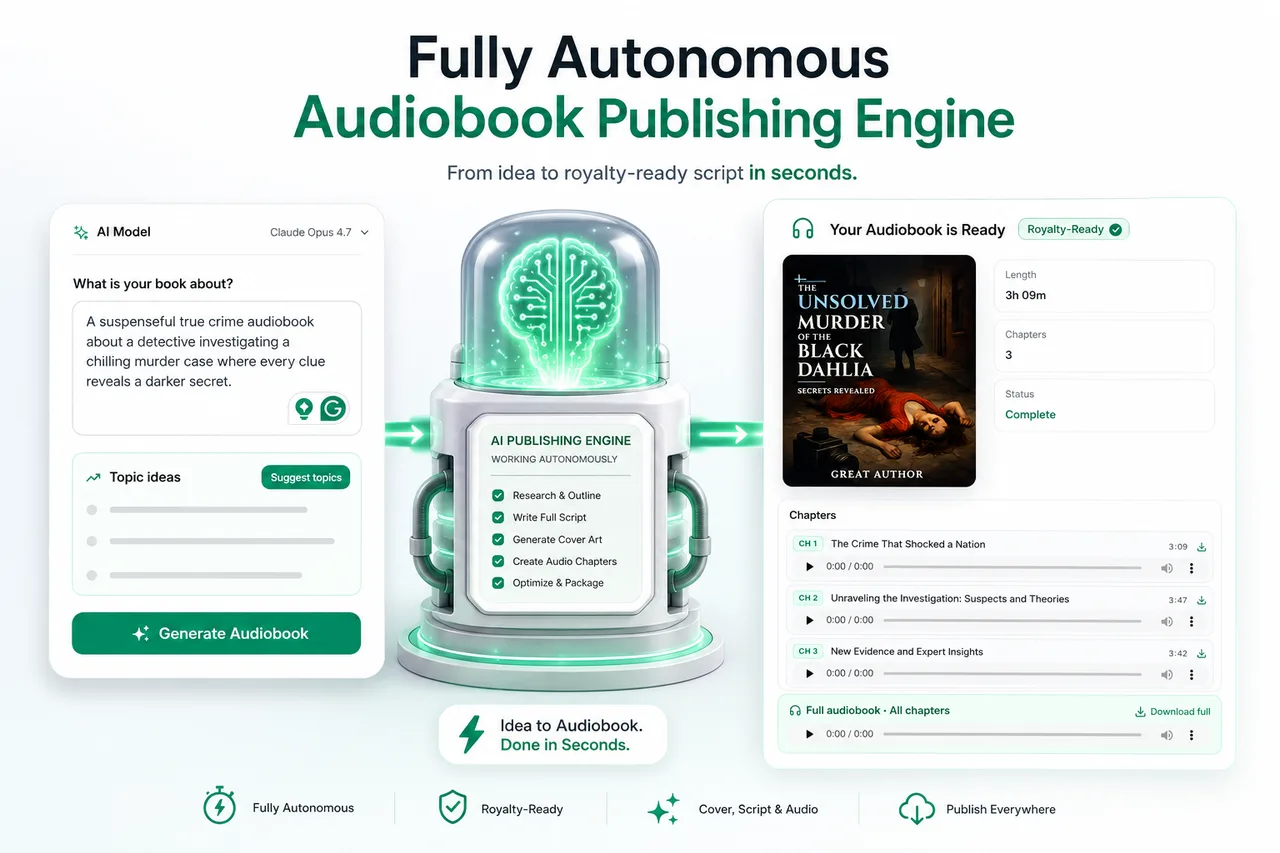 Fully Autonomous Audiobook Publishing Engine