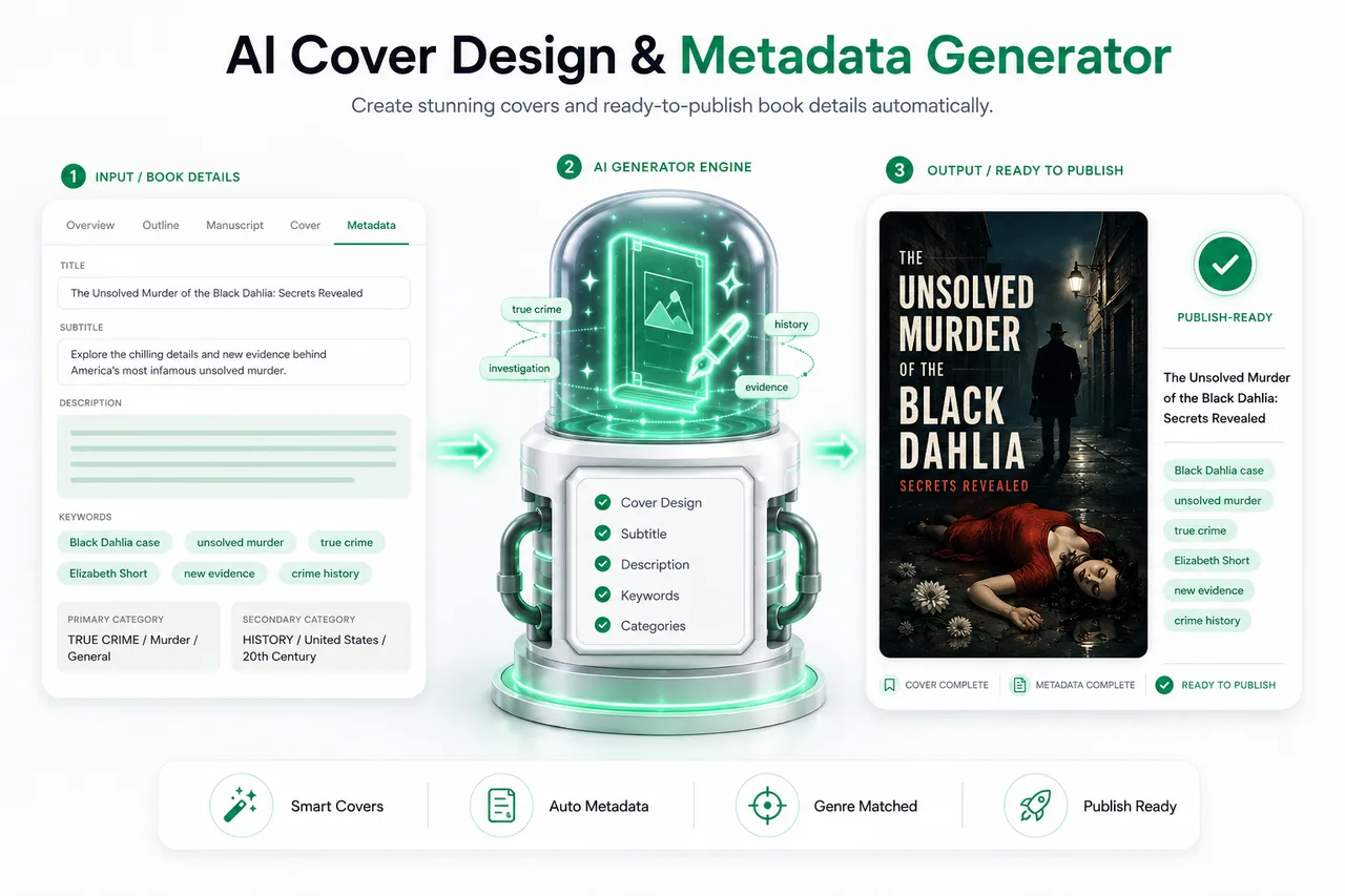 AI Cover Design & Metadata Generator