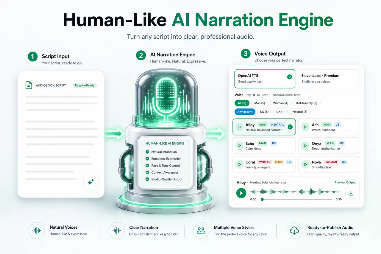 Human-Like AI Narration Engine