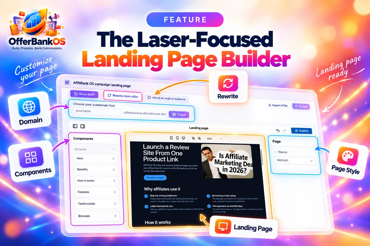 The Laser-Focused Landing Page Builder