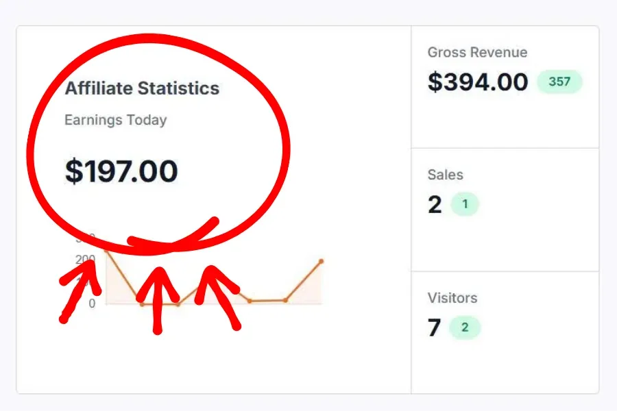 Real affiliate earnings