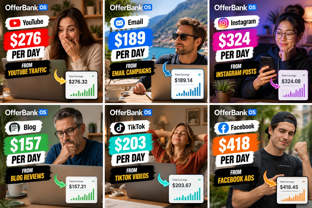 Affiliates earning from different channels